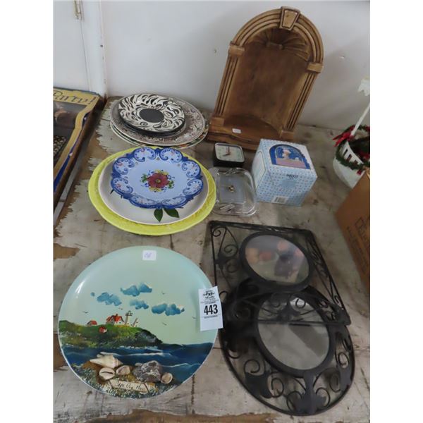 Souvenir Plates, Desks Clocks, Ornate Mirrors
