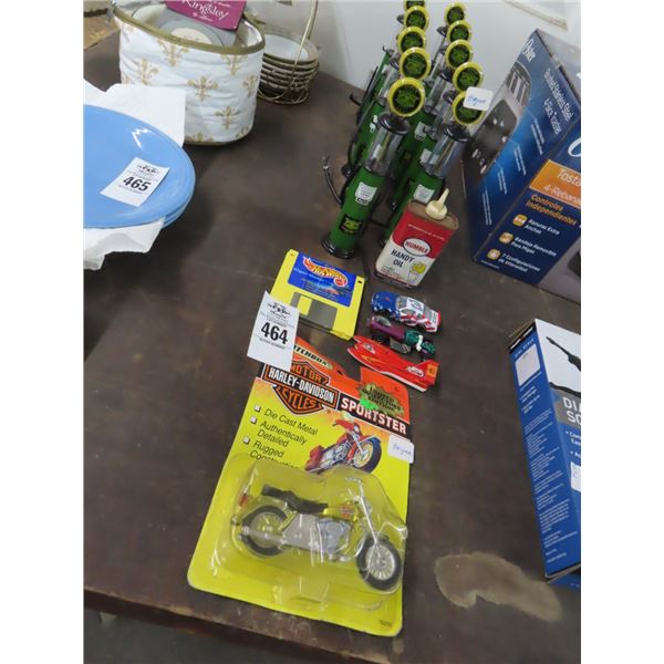Mini Die Cast, Collection Fuel Pumps, Vintage Oil Can
