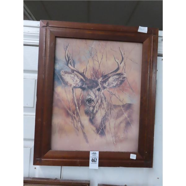 Framed Wall Art of Deer