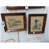 Image 1 : Framed Small Needlepoints of Windmill/Barn Scenes