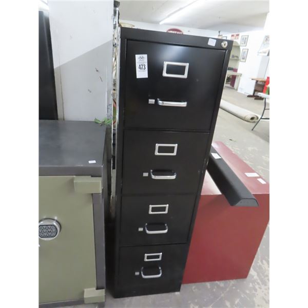 Black 4 Drawer File Cabinet