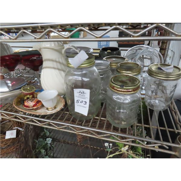 Shell Crackers, Cut To Clear Stems, Jars, Table Décor