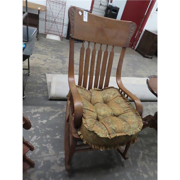 Carved Antique Oak Rocker