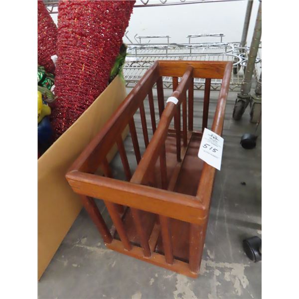 Wooden Magazine Rack
