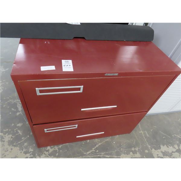 Red 2 Drawer Lateral File