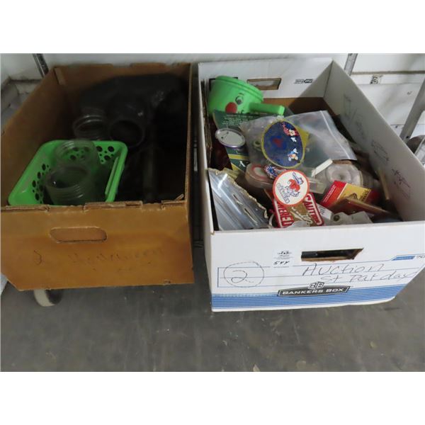 Boxes 2 w/Jars, Mixer, Agate, Vintage Collectibles