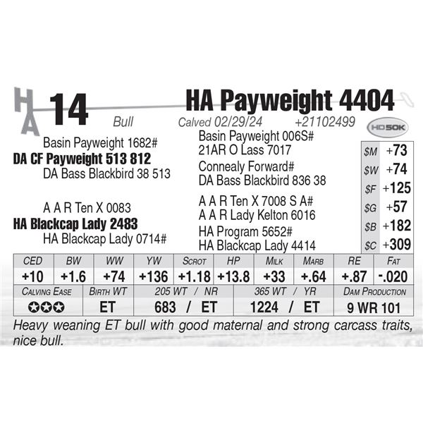 HA Payweight 4404