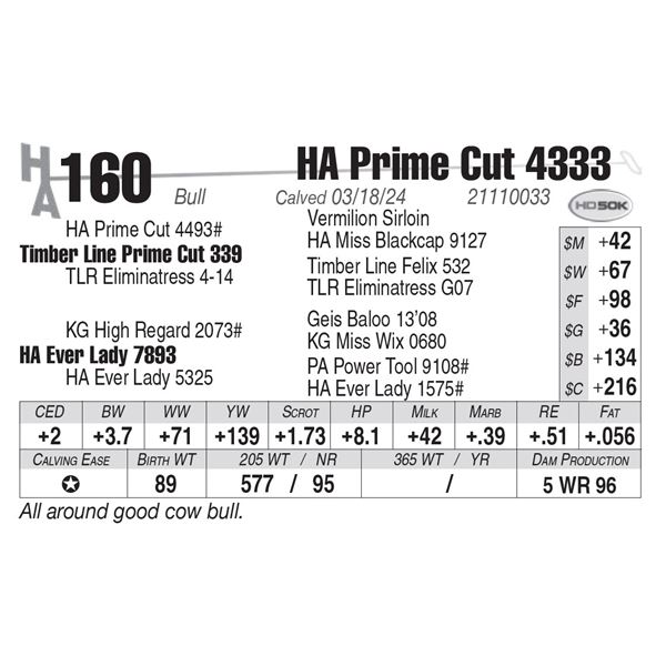 HA Prime Cut 4333