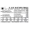 Image 1 : A A R Agenda M044