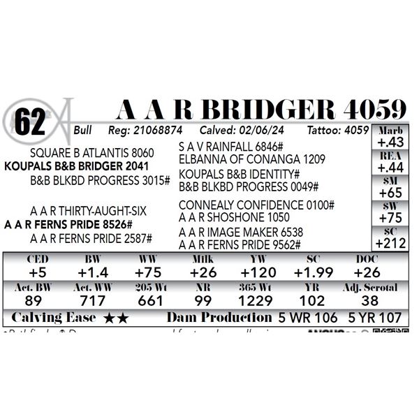 A A R Bridger 4059