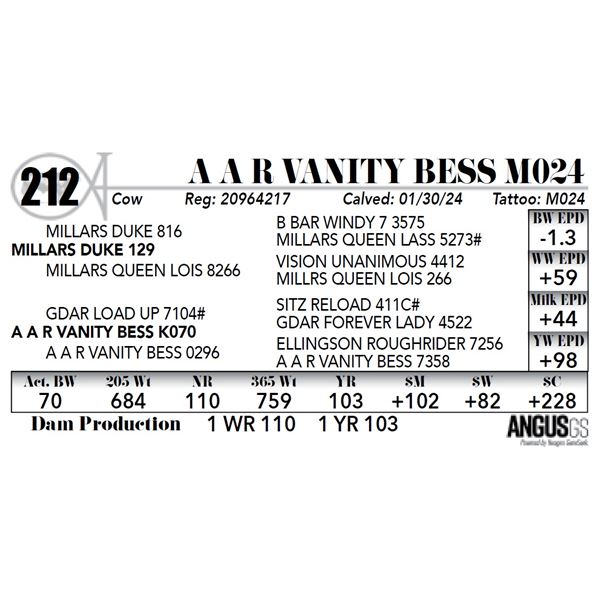 A A R VANITY BESS M024