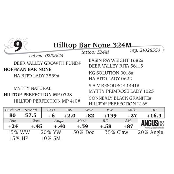 Hilltop Bar None 324M