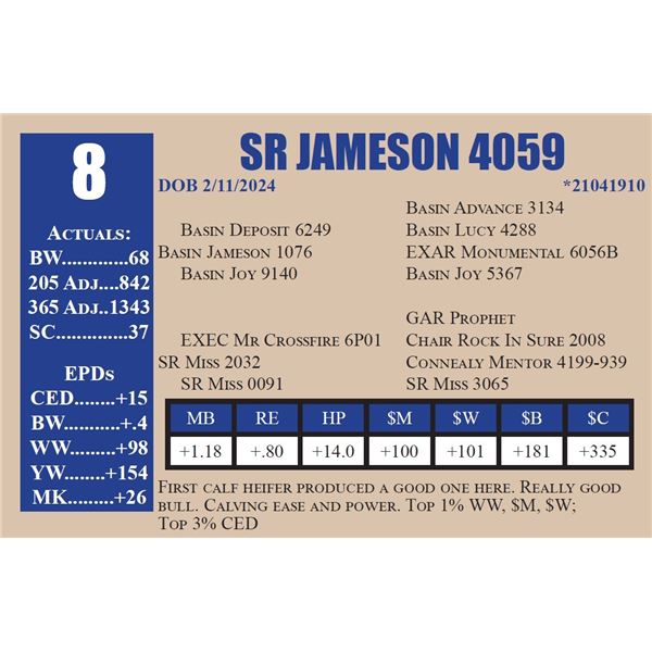 SR JAMESON 4059