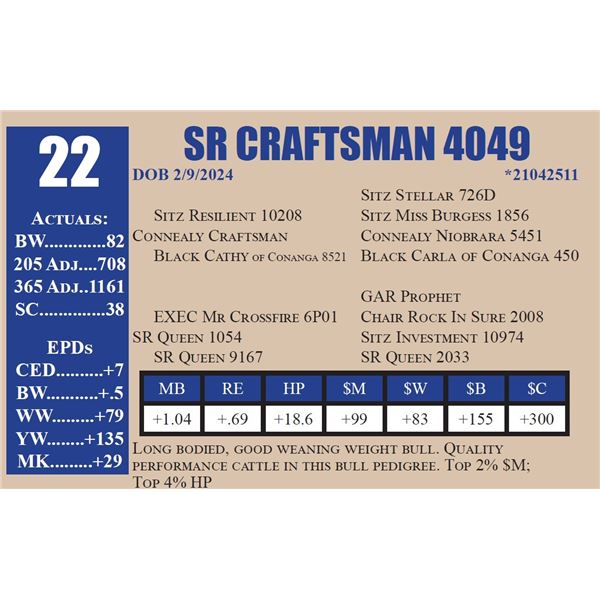 SR CRAFTSMAN 4049