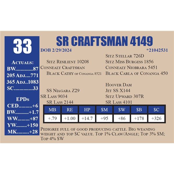 SR CRAFTSMAN 4149