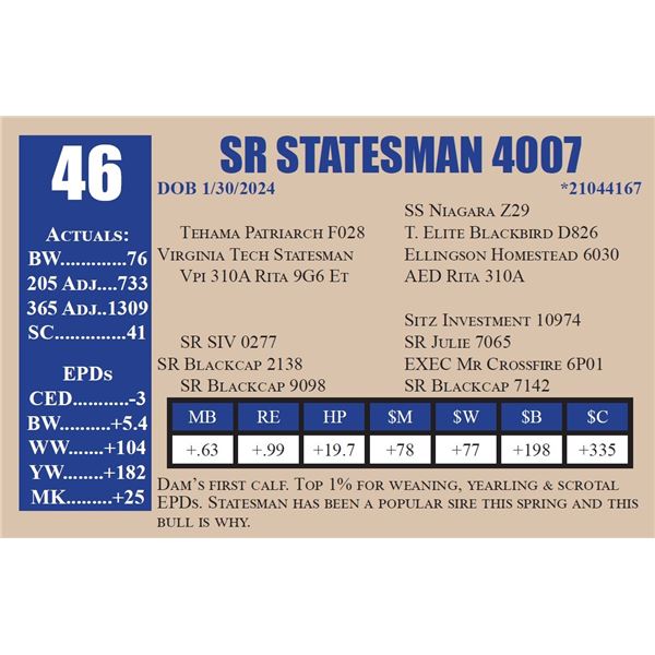 SR STATESMAN 4007