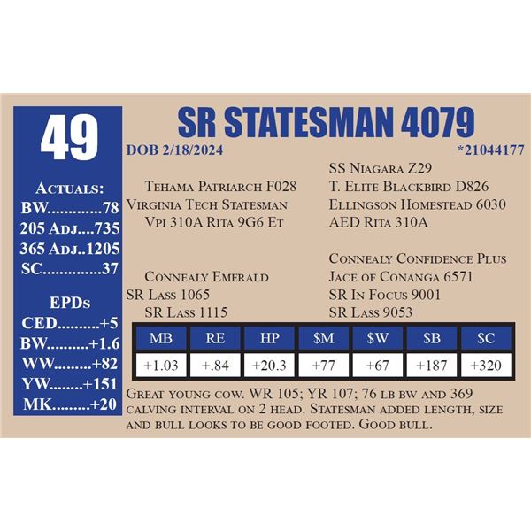SR STATESMAN 4079
