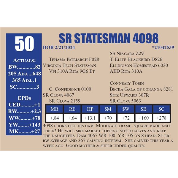 SR STATESMAN 4098