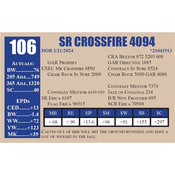 SR CROSSFIRE 4094