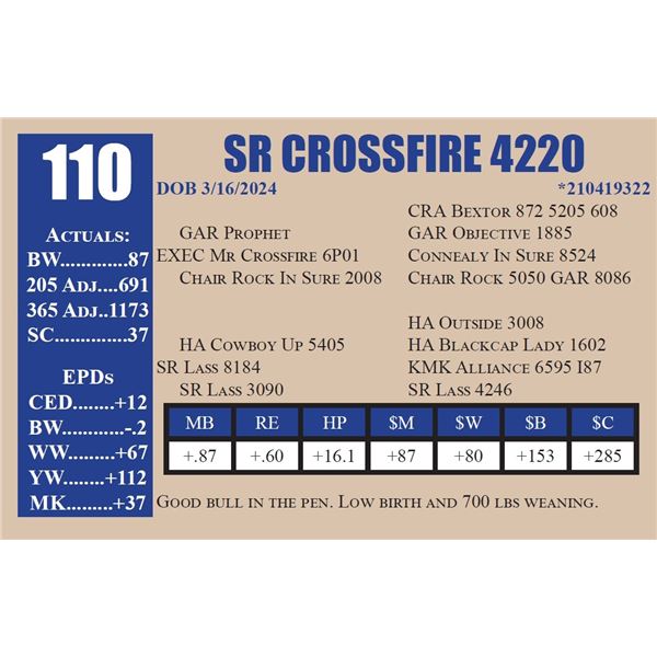 SR CROSSFIRE 4220