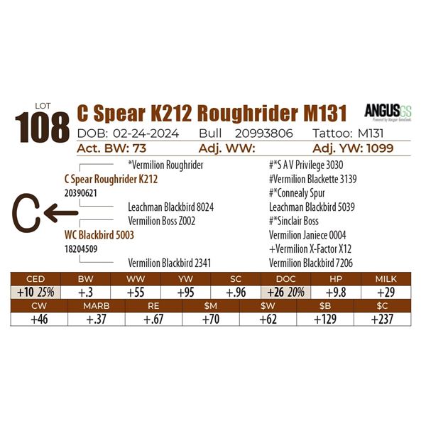 C Spear K212 Roughrider M131