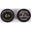 Image 2 : MARIAN HOSSA & ALEX DEBRINCAT AUTOGRAPHED PUCKS
