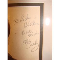 Signed & Personalized by Elvis Presley