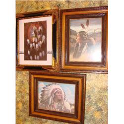 3 Indian Framed Prints