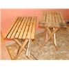 Image 1 : 2 wooden folding patio tables