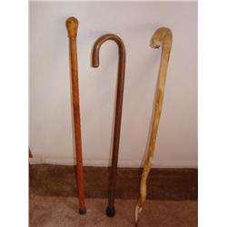 3 Wood Canes