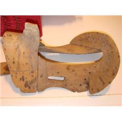Antique wooden saddle form
