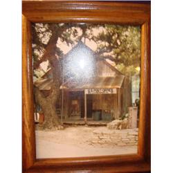 Framed Lukenbach Texas post office photo