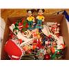 Image 1 : Large box of Christmas Ornaments-wooden & old Disney