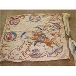 Roy Rogers & Trigger Scarf w/RR Silver Scarf Clip
