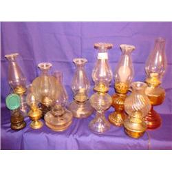 10 Hurricane Lamps-all shapes & sizes