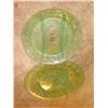 Image 1 : 2 Green Sandwich Glass Platters