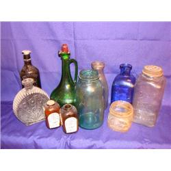 Old Bottles-Drer Mason, Phenix Milk,Presto-10 total