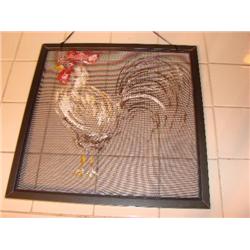 Painted Rooster Screen