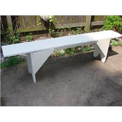 Painted 6 ft. White Porch Bench