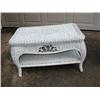 Image 1 : White Wicker Coffee Table