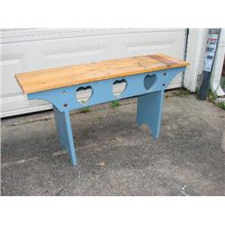 35" Small Painted Wooden Bench