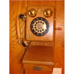 Oak Reproduction Wall Phone by Spirit of St. Louis