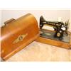 Image 1 : Singer Sewing Machine in Wood Carry Case