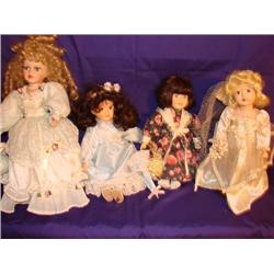 4 Dolls including Bride Doll