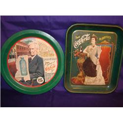 2 Coca-Cola 75th anniversary trays