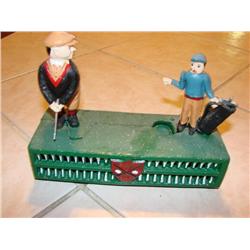 Golfer's Cast Iron Bank