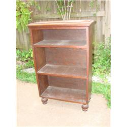 Solid Wood Bookcase with Bun Feet