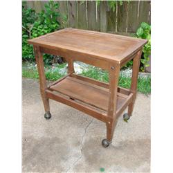 Small Two Tier Table on Casters