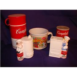 Campbell's Items:Radio,Thermos, Mug, S&P's