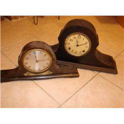 2 Old Mantle Clocks-as is